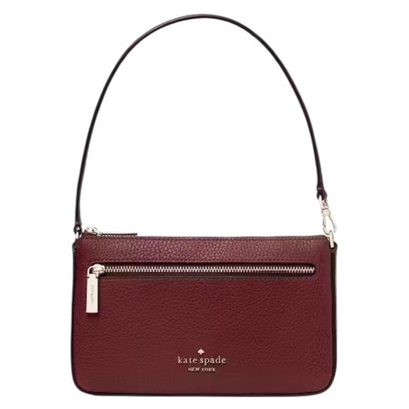 Kate Spade Leila Convertible Wristlet Shoulder Bag Burgundy Red - Picture 2 of 10